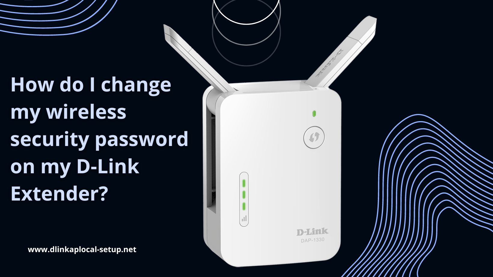How do I change my wireless security password on my D-Link Extender