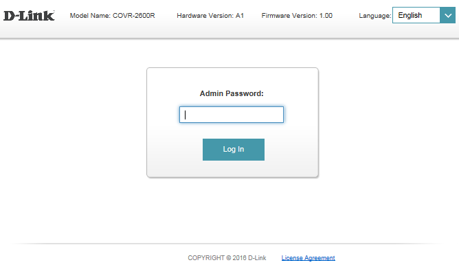 log into dlink router